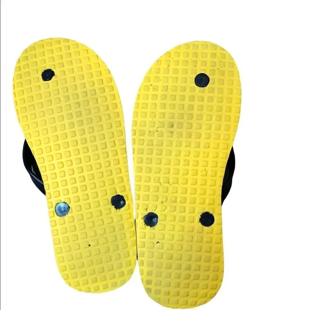 Corona yellow and blue foam flip flops